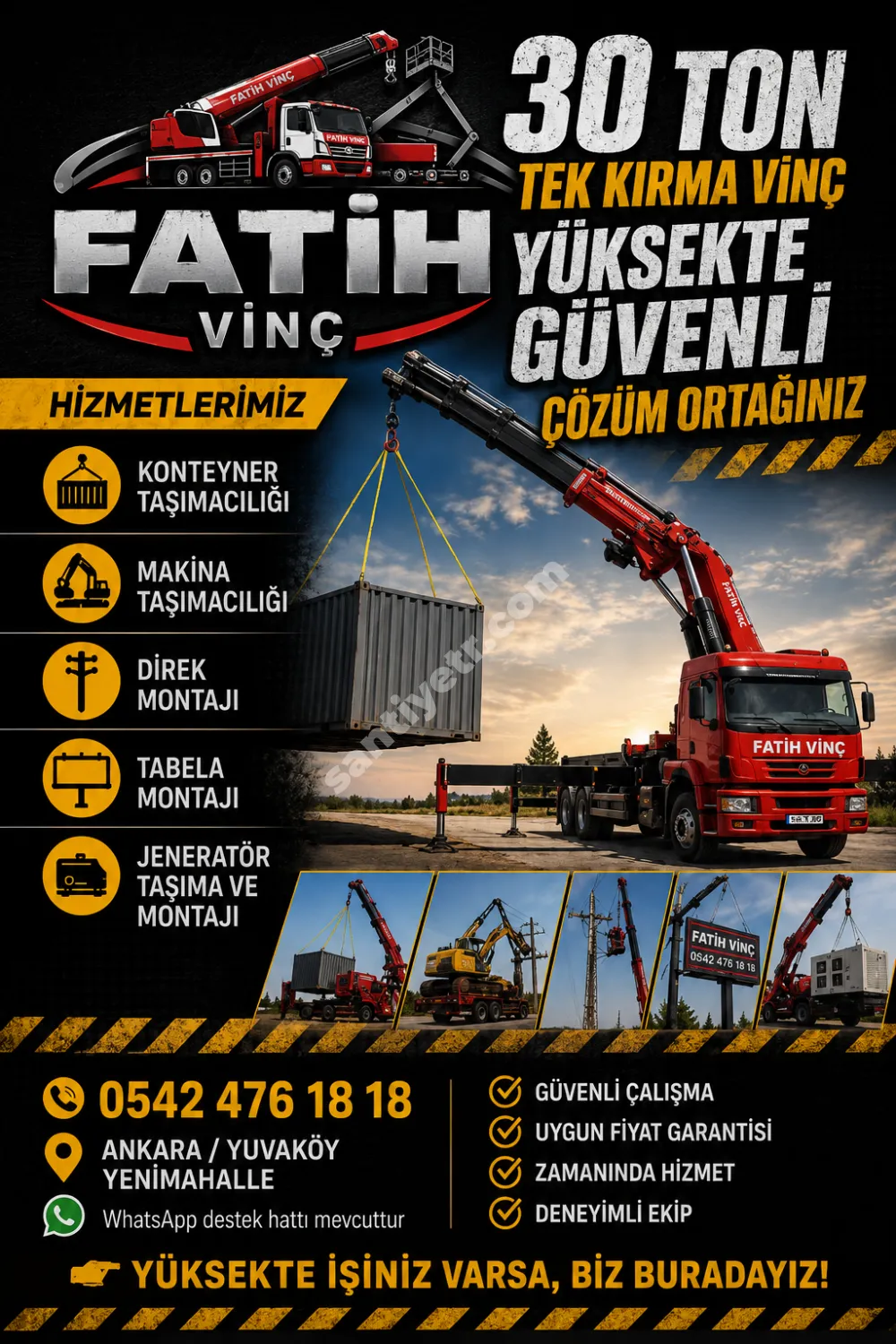 Kiralık Vinçler Saatlik Günlük Haftalık Aylık